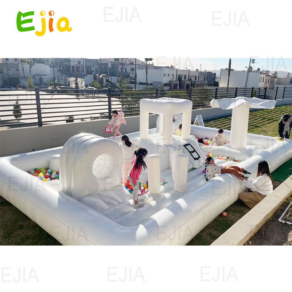 Kids Outdoor Obstacle Course Equipment - Bouncer inflável piscina de corrediça de