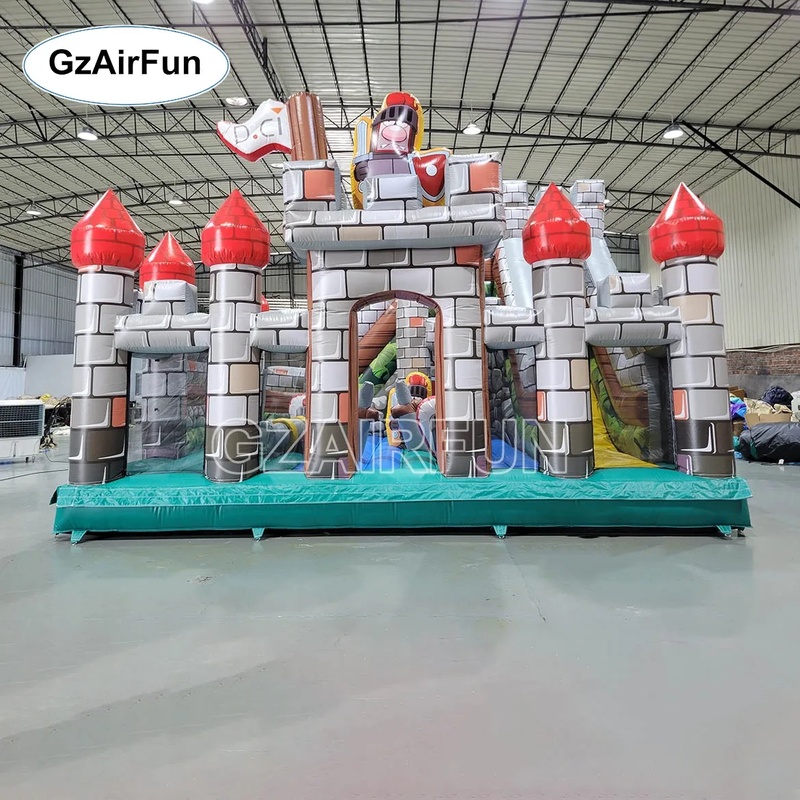 Kids Outdoor Obstacle Course Equipment - Castelo Inflável Comercial de PVC com