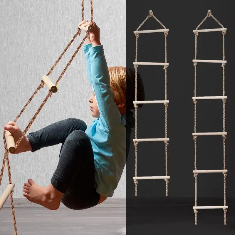 Kids Outdoor Climbing Equipment - Escada Multi Rungs de Madeira Infantil,