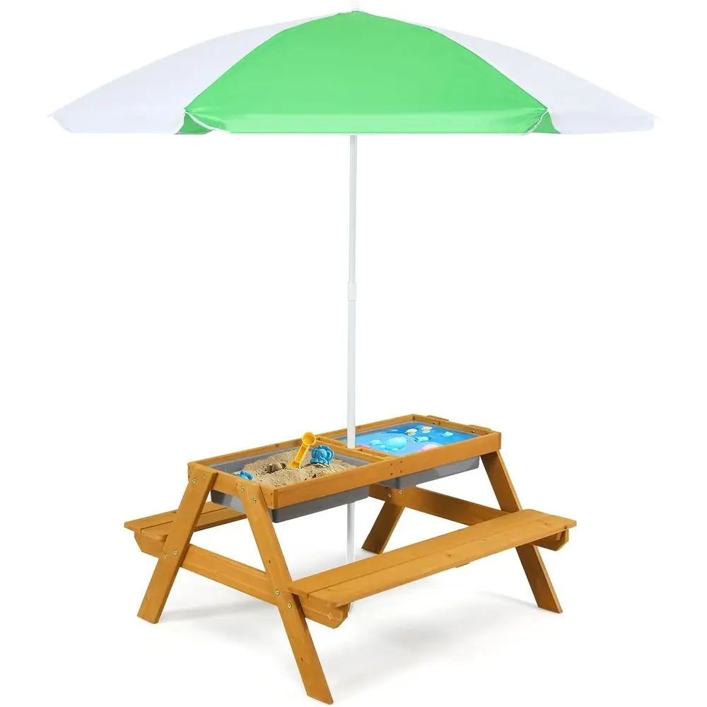 Kids Outdoor Table With Umbrella - Mesa de Piquenique Infantil 3 em