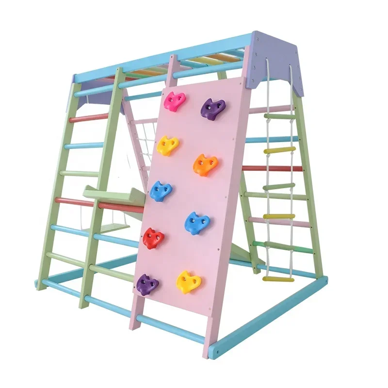 Kids Outdoor Gym - Conjunto de Escalada Infantil de Madeira