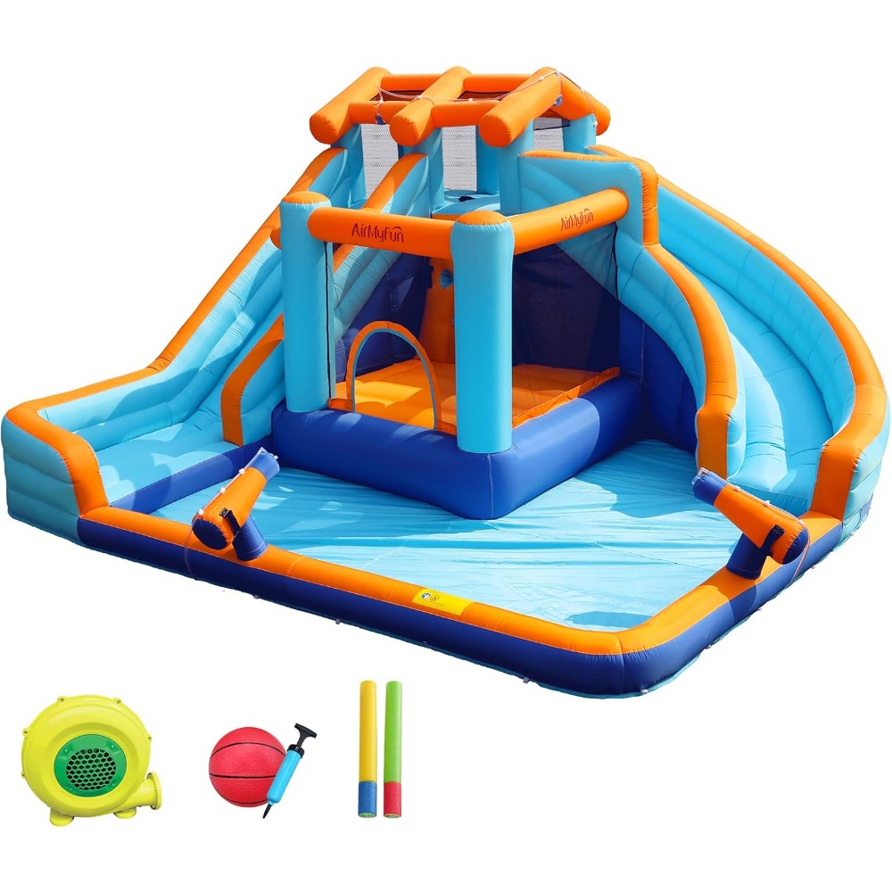 Kids Outdoor Play - Grande Escorregador Aquático Casa de Pula