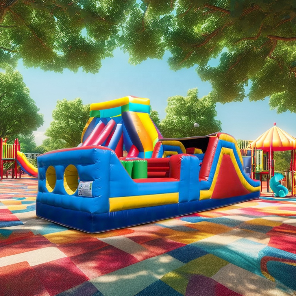 Pista de Obstáculos Inflável G - Kids Outdoor Obstacle Course Equipment avaliação e preço