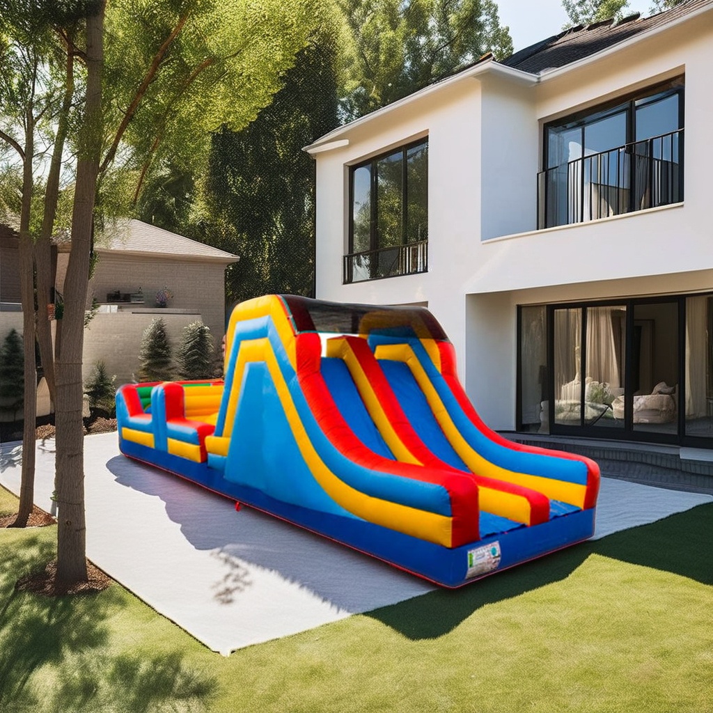 Pista de Obstáculos Inflável G - Kids Outdoor Obstacle Course Equipment avaliação e preço
