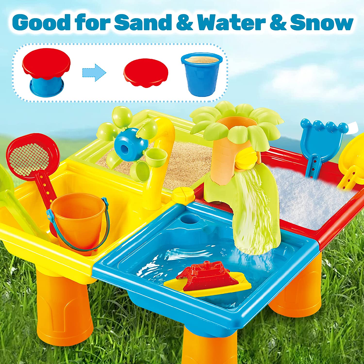 Mesa de praia e Sand Play Brin - Kids Outdoor Play avaliação e preço