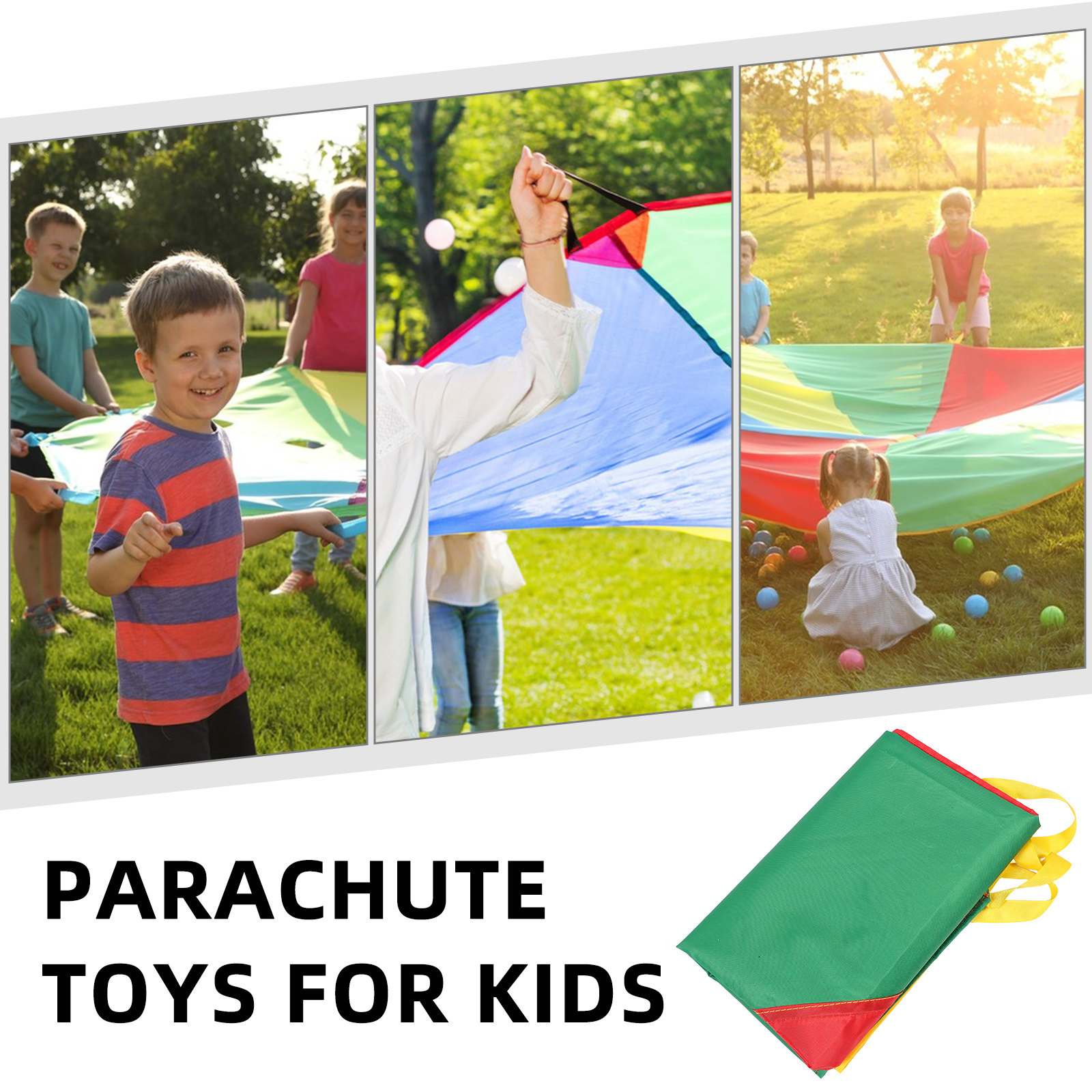 Paracaídas Colorido Arco-Íris  - Kids Outdoor Play avaliação e preço