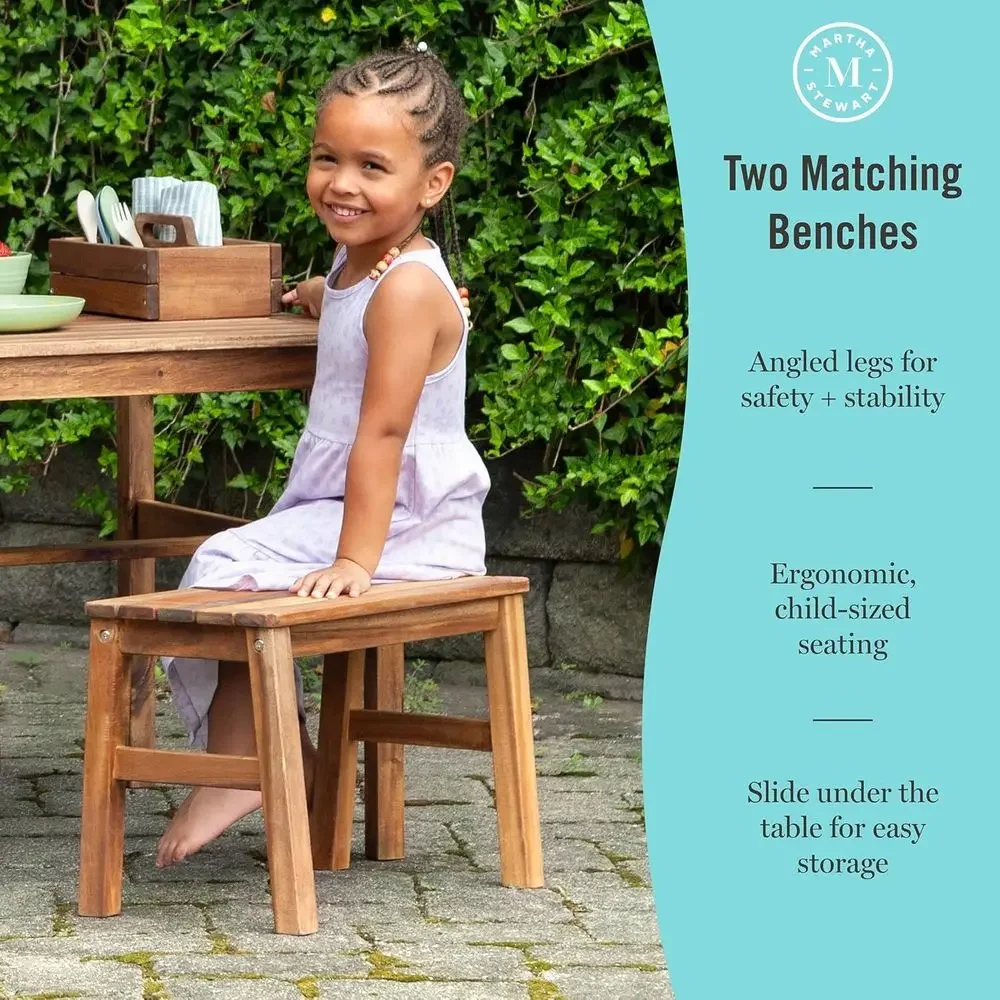 Conjunto de Mesa, Bancos e Gua - Kids Outdoor Table With Umbrella avaliação e preço