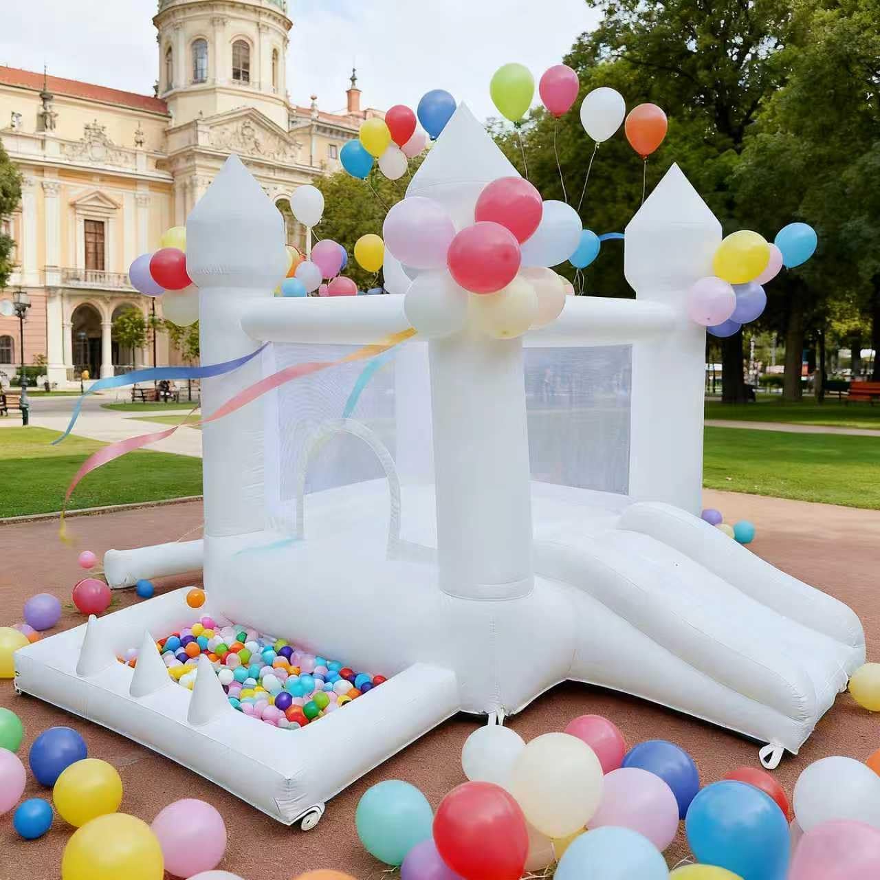 Castelo Inflável Branco, Casa  - Kids Outdoor Ball avaliação e preço