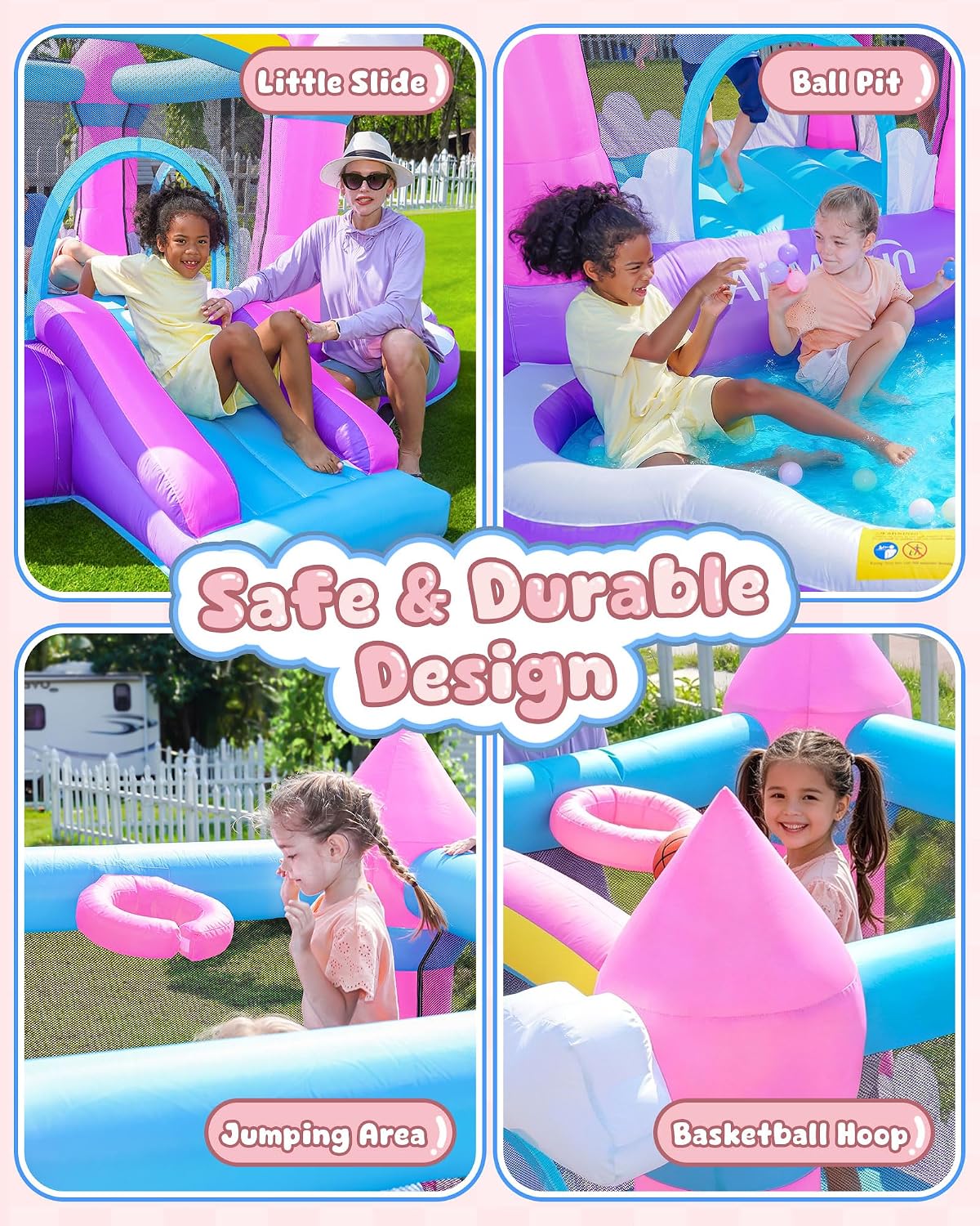 Castelo Inflável Rosa para Cri - Kids Outdoor Ball avaliação e preço