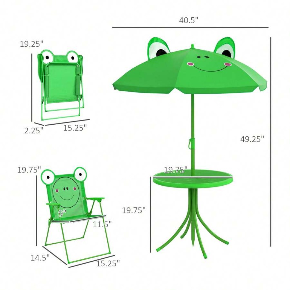 Conjunto de Mesa e Cadeiras pa - Kids Outdoor Table With Umbrella avaliação e preço
