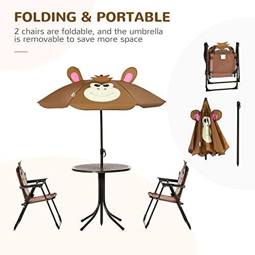Conjunto de Mesa e Cadeiras pa - Kids Outdoor Table With Umbrella avaliação e preço