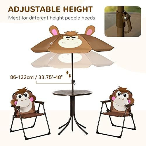 Conjunto de Mesa e Cadeiras pa - Kids Outdoor Table With Umbrella avaliação e preço