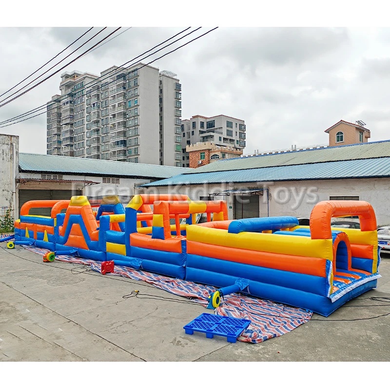 Túnel Inflável Gigante de PVC  - Kids Outdoor Obstacle Course Equipment avaliação e preço