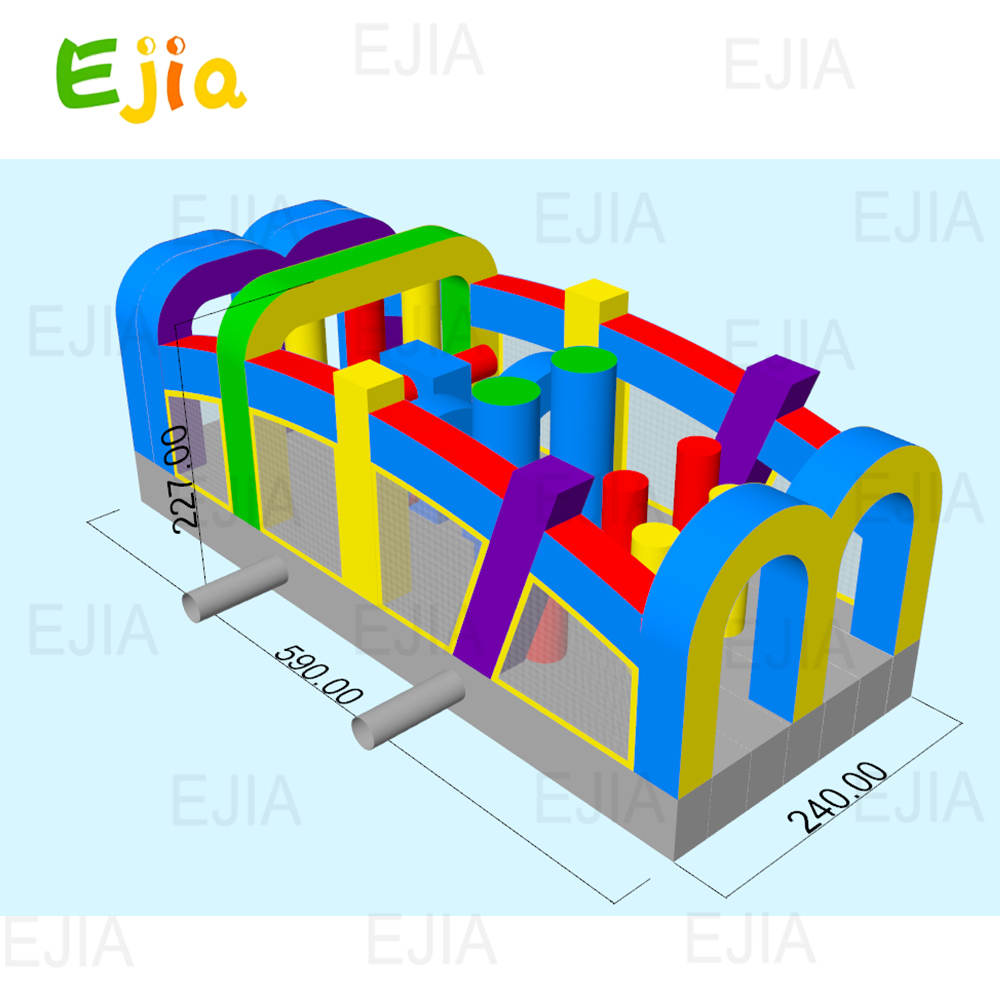 Casa inflável comercial do sal - Kids Outdoor Obstacle Course Equipment avaliação e preço