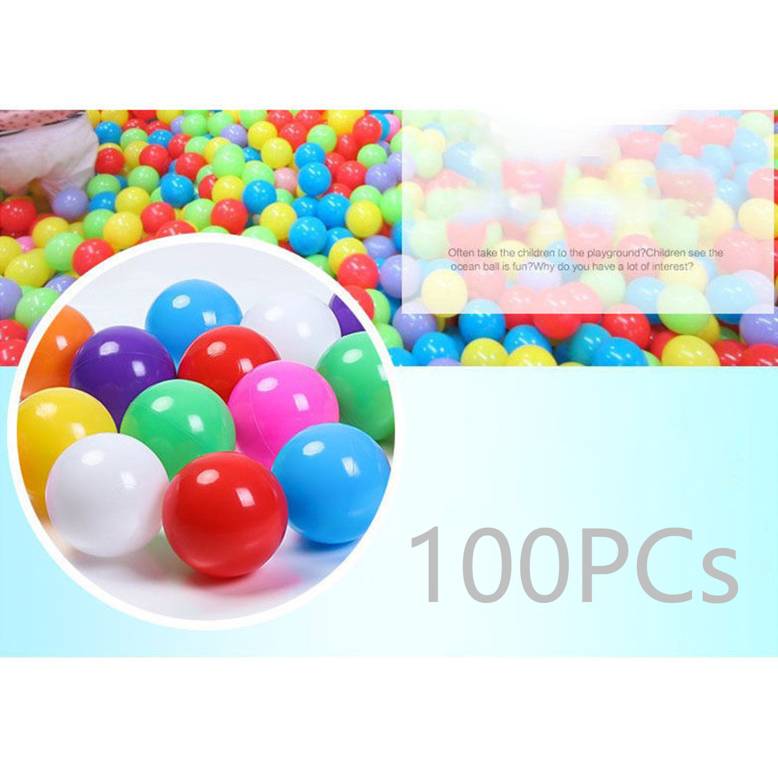 100 Bolas Plásticas de 55MM pa - Kids Outdoor House Accessories avaliação e preço