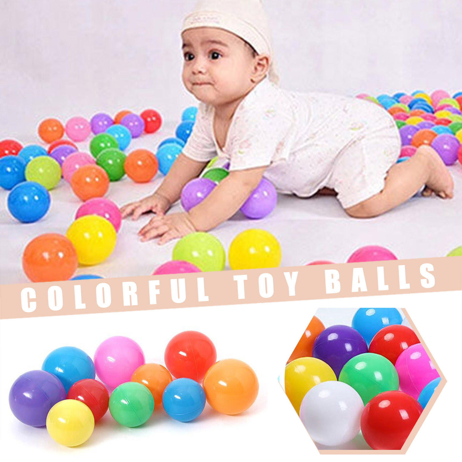100 Bolas Plásticas de 55MM pa - Kids Outdoor House Accessories avaliação e preço
