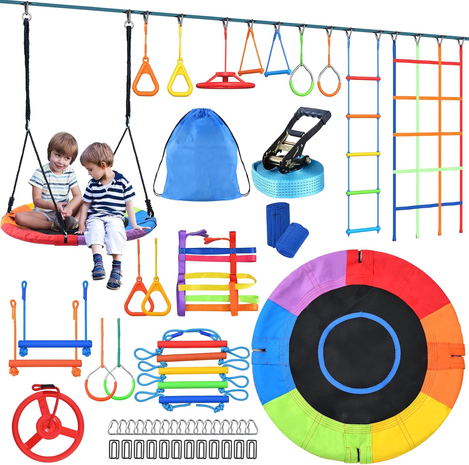 Pista de Obstáculos Ninja Warr - Kids Outdoor Ninja Course avaliação e preço