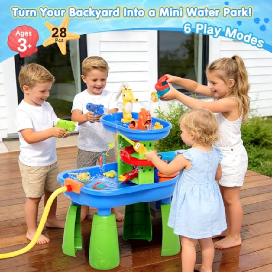 Mesa de água para crianças de  - Kids Outdoor Water Play Table avaliação e preço