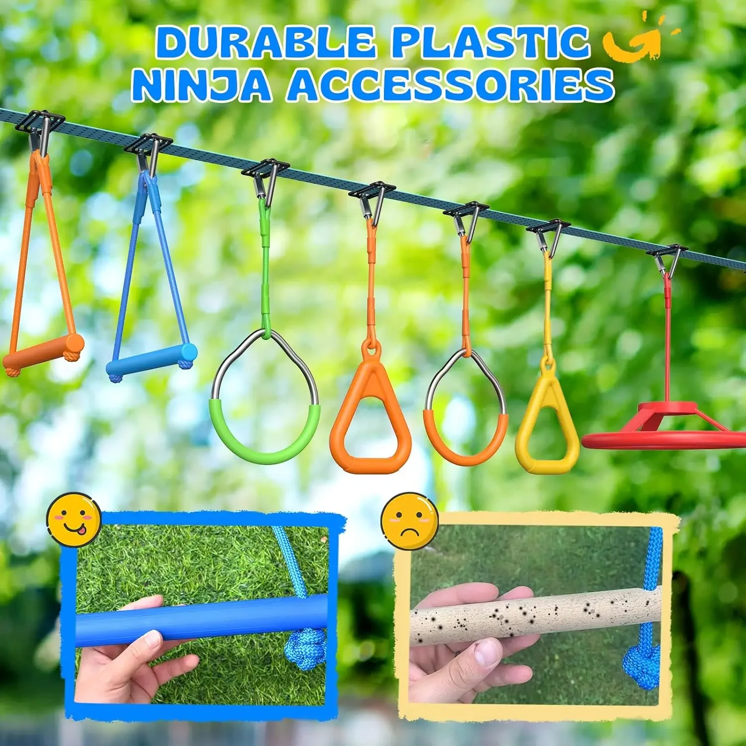 Conjunto de Balanço Hapfan 50  - Kids Outdoor Ninja Course avaliação e preço