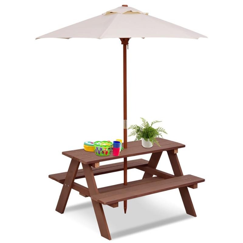 Conjunto de Mesa de Piquenique - Kids Outdoor Table With Umbrella avaliação e preço