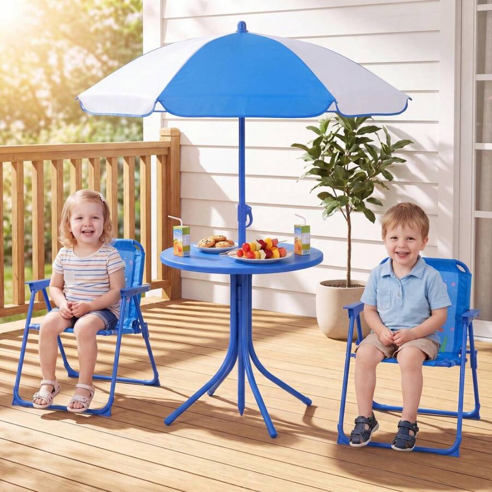 Conjunto de Mesa de Piquenique - Kids Outdoor Table With Umbrella avaliação e preço