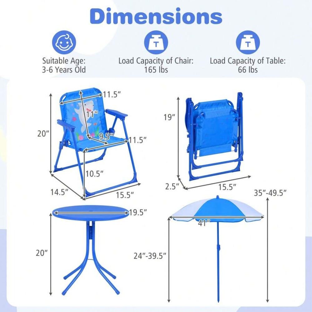 Conjunto de Mesa de Piquenique - Kids Outdoor Table With Umbrella avaliação e preço